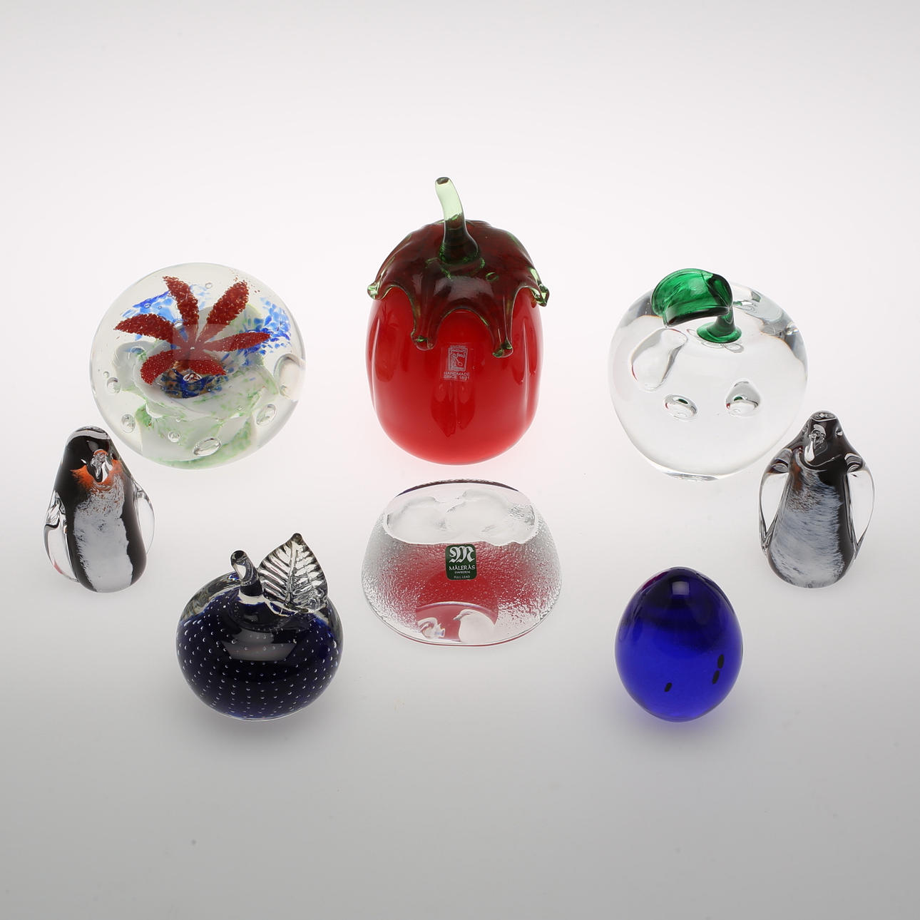 GLAS, 8 stycken bland annat Reijmyre, Kosta Boda, Måleras .