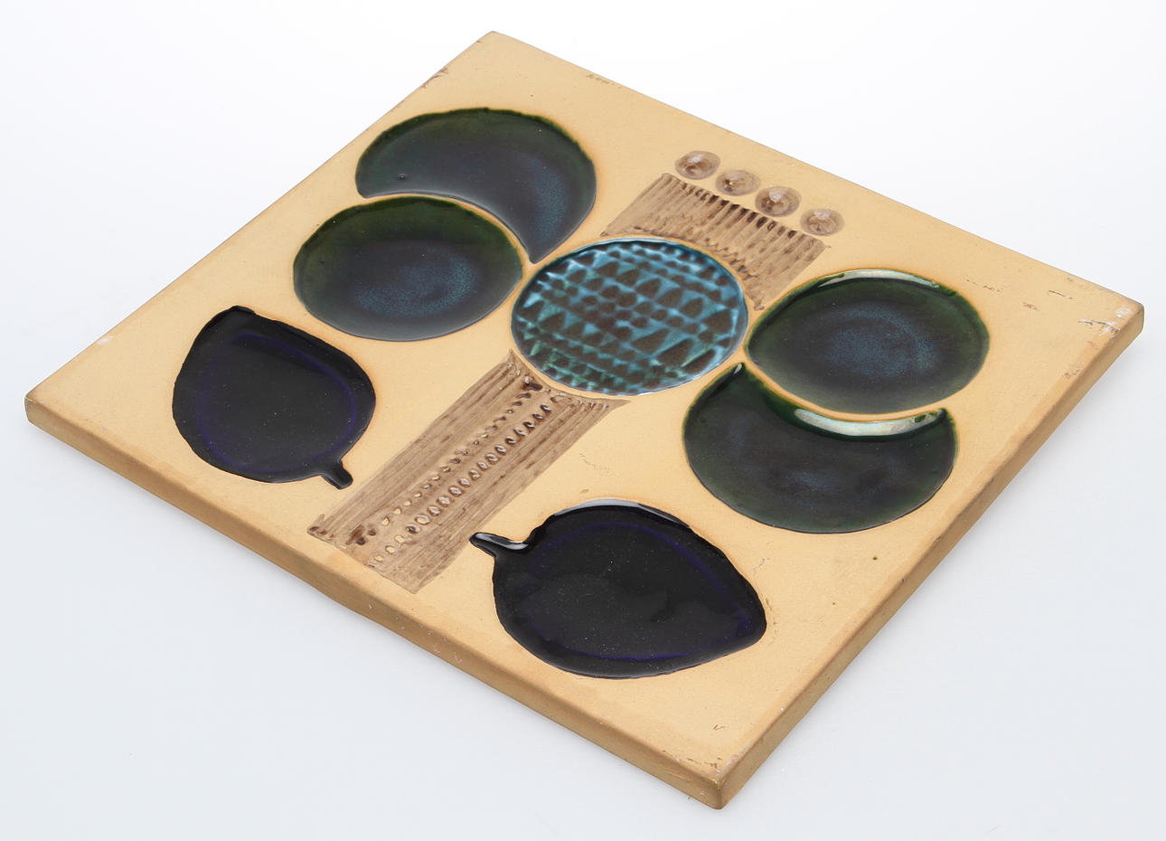 OLLE ALBERIUS. Kompositioner. Två keramikreliefer. Rörstrand.