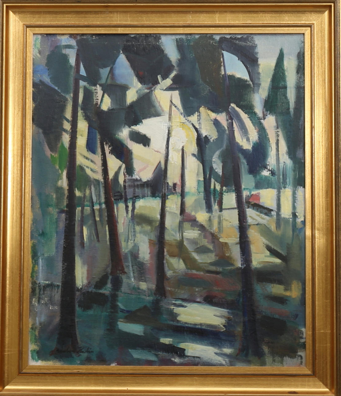 REUBEN HEDIN. Landskapsmotiv 'Motljus', olja på duk, signerad.