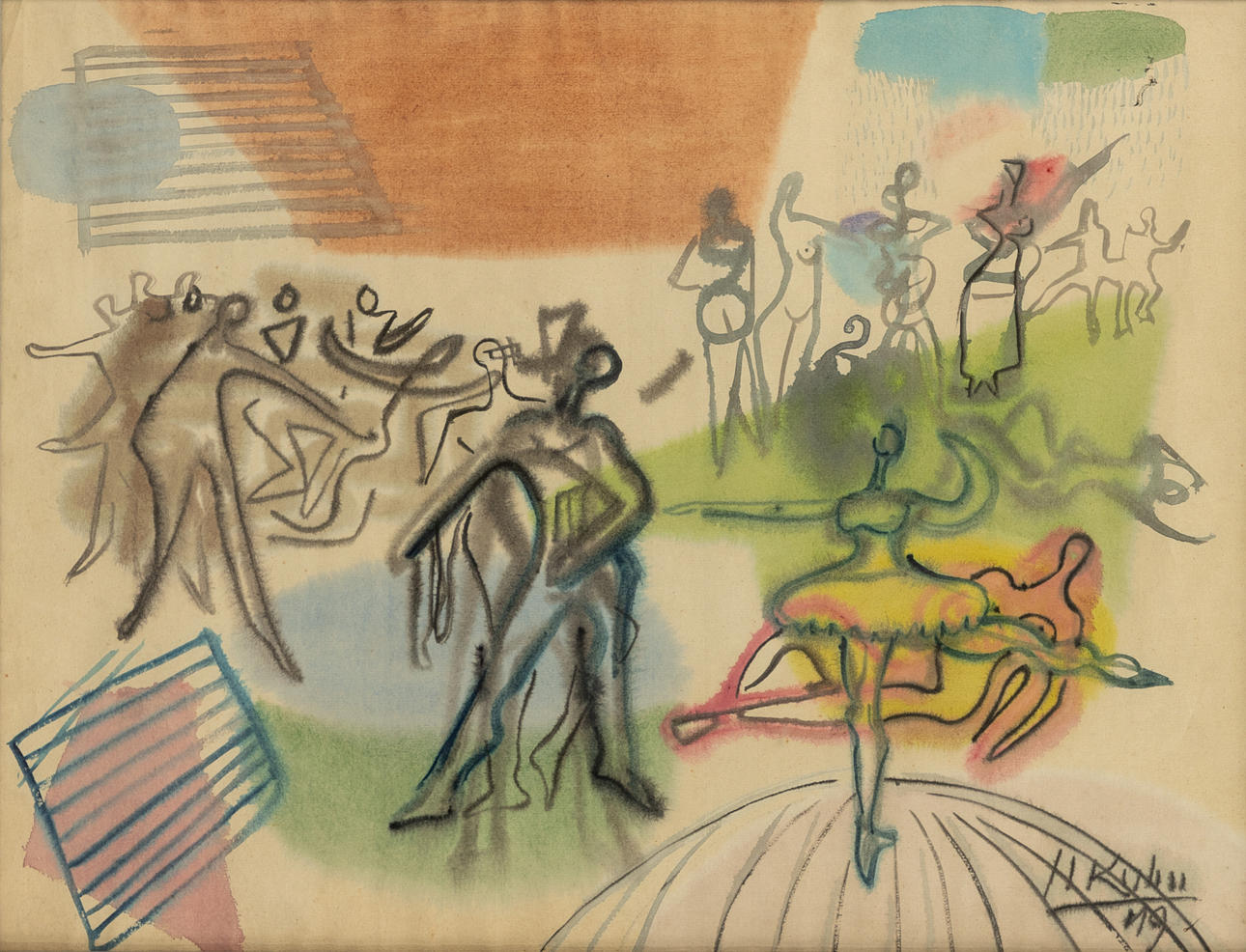 HANS KUHN (1905-1991). Figural composition.