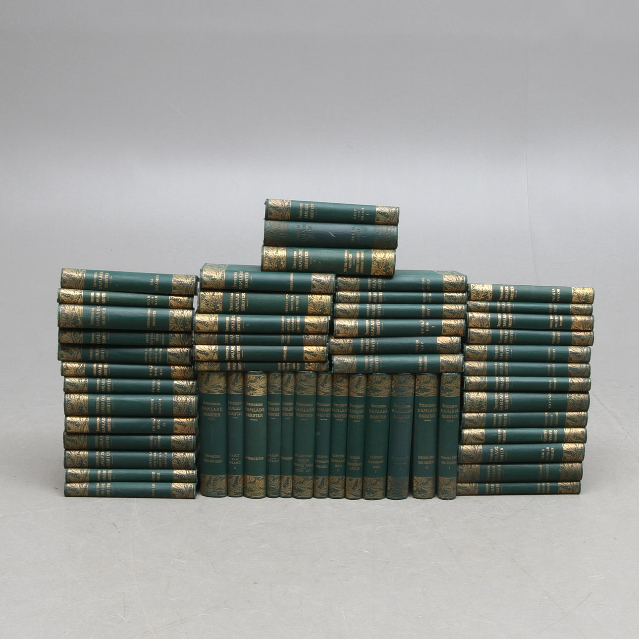 BÖCKER, 54 band, Strindbergs samlade skrifter, Albert Bonnier 1912-1920.