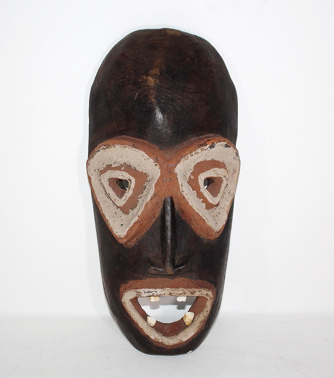 MASK, trä keramik, Afrika.