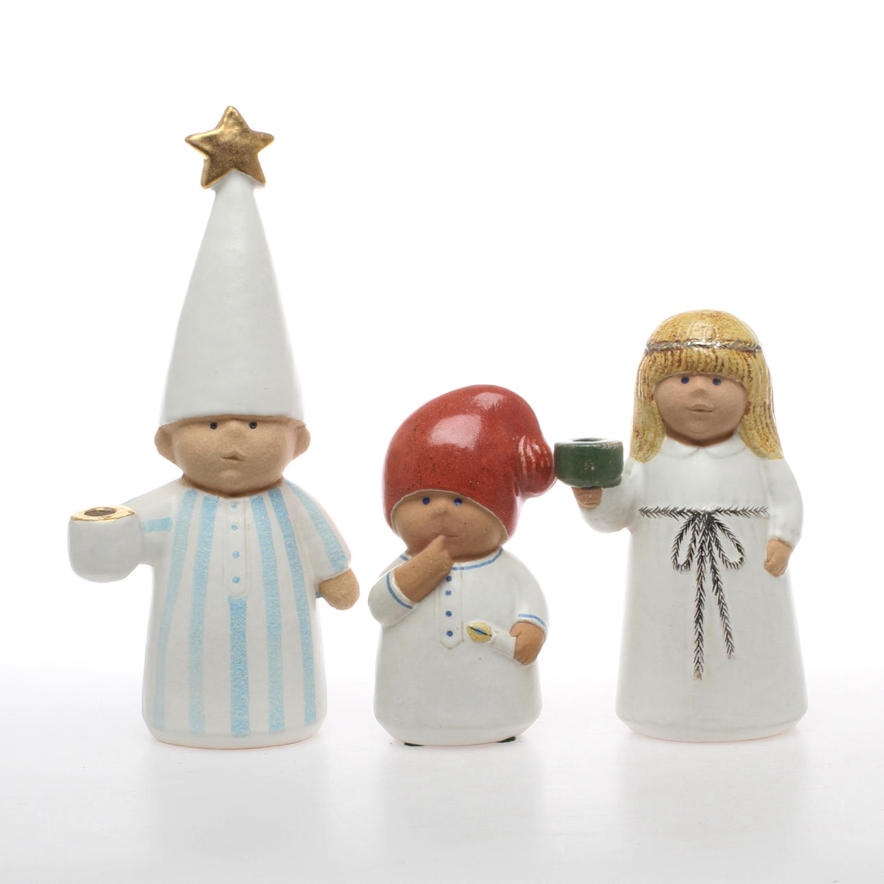 FIGURINER, 3 st. keramik, Lisa Larson, K-Studion, Gustavsberg.