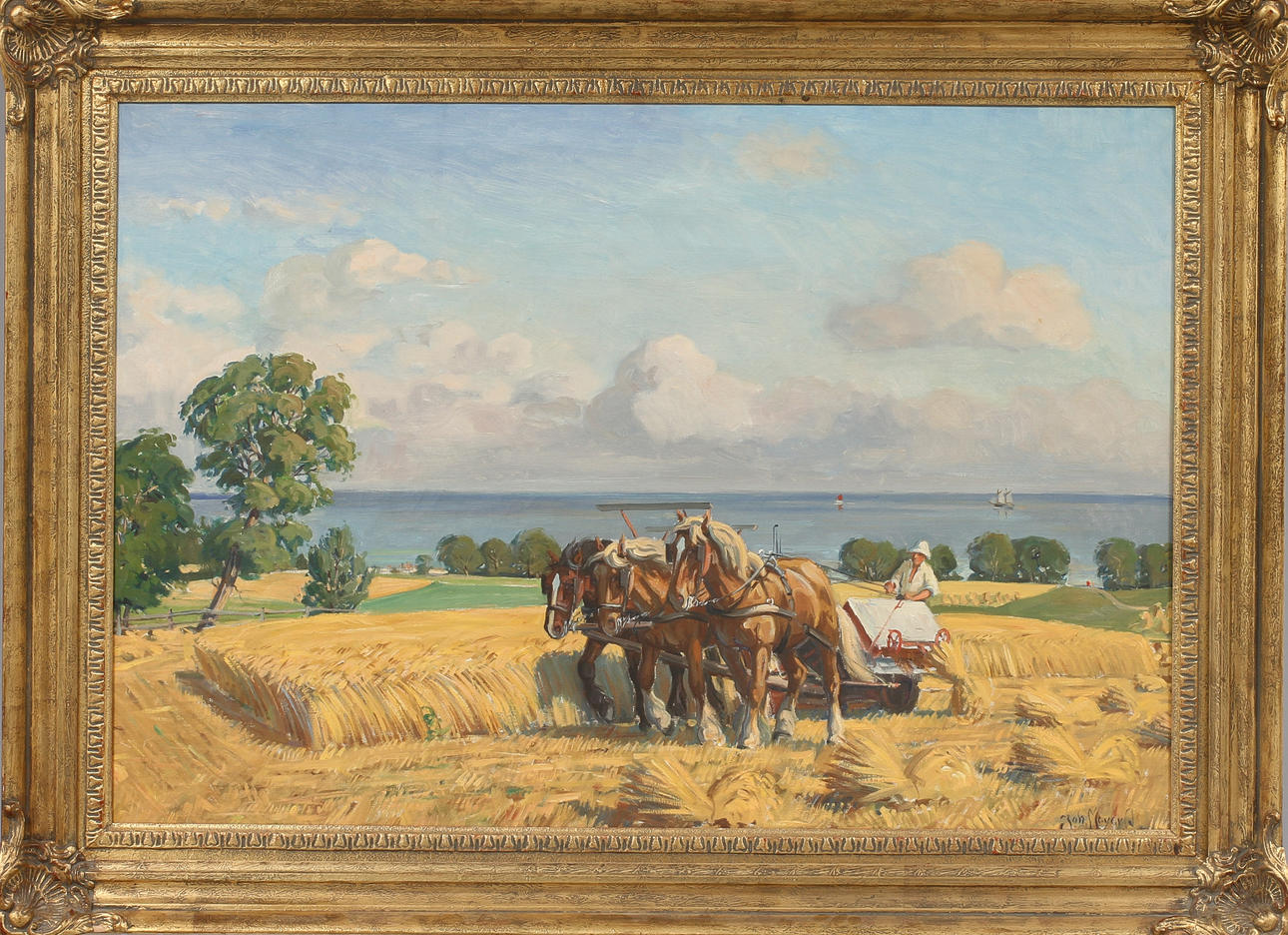 OIDENTIFIERAD KONSTNÄR, olja på duk, signerad Joh. Meyer A.