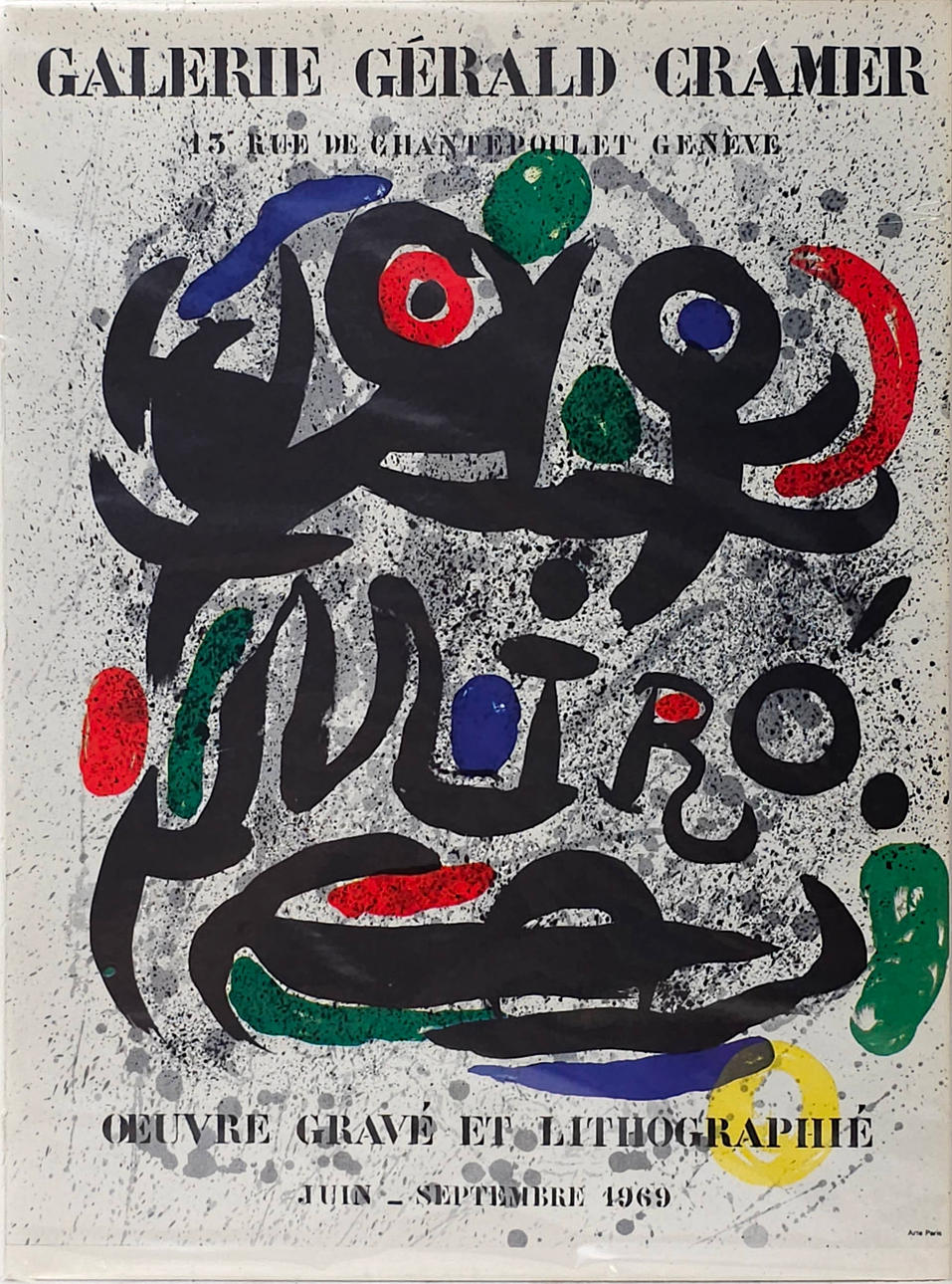 JOAN MIRÓ. EFTER. ”GALLERI GERALD CRAMER”. OFFSET LITOGRAFI PÅ PAPPER.