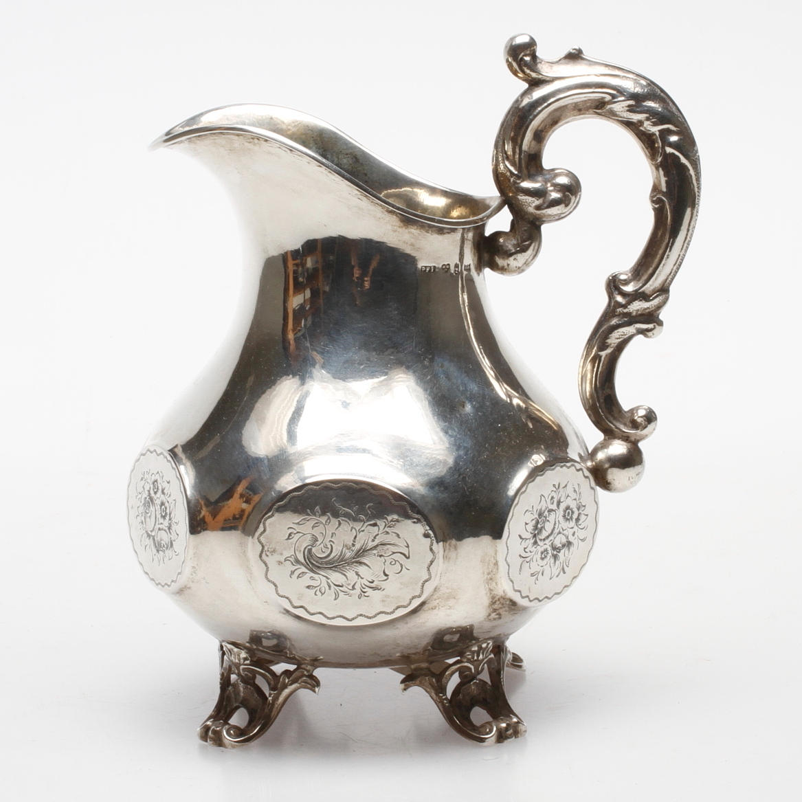 GRÄDDKANNA, silver, PF Palmgren, Stockholm 1862.