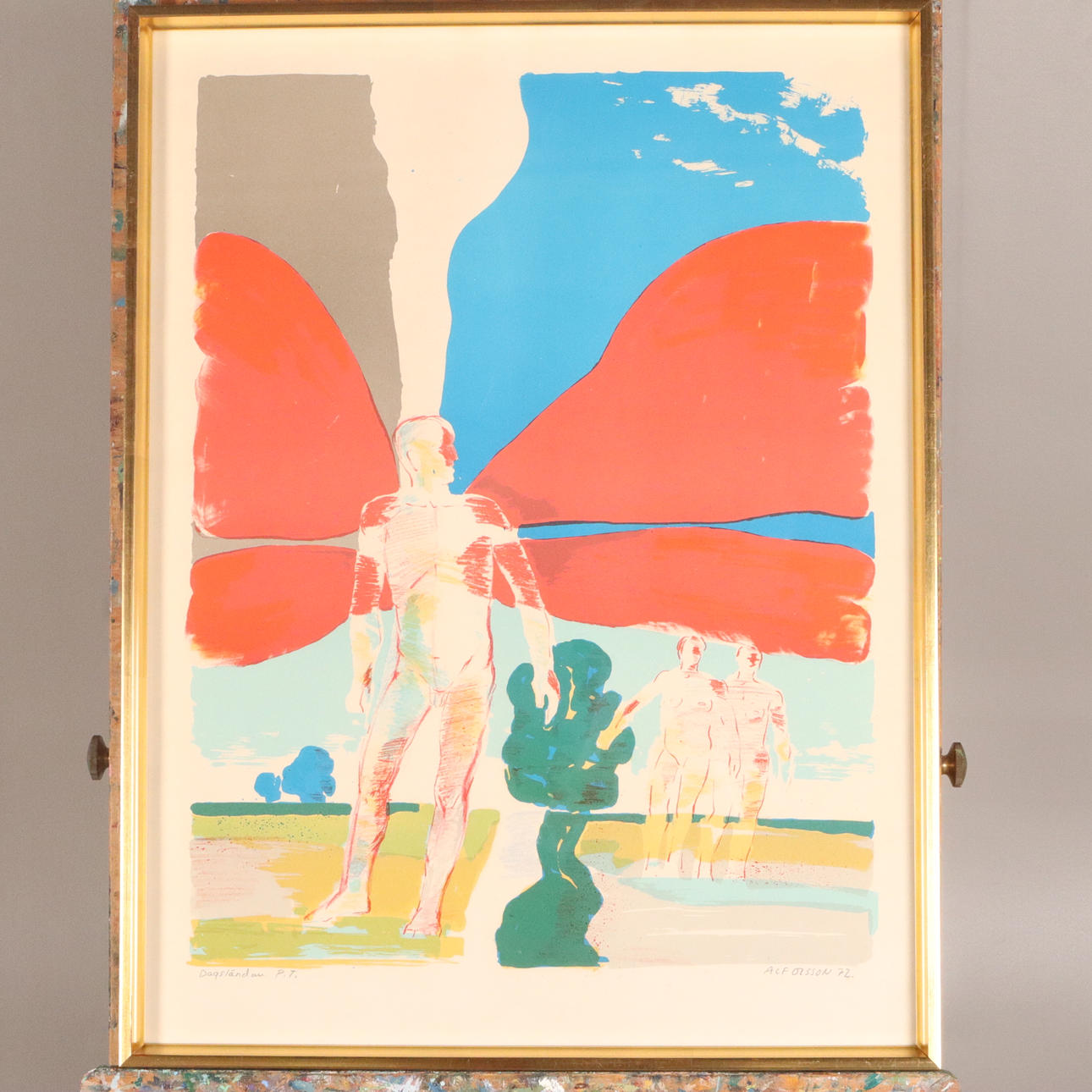 ALF OLSSON. PROVTYCK, signerat.