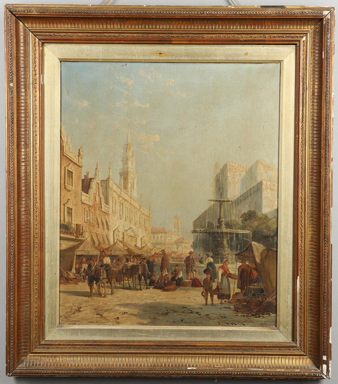WILLIAM RAYMOND DOMMERSEN (1859-1927). THE MARKET PLACE, VALENCIA, SPAIN.