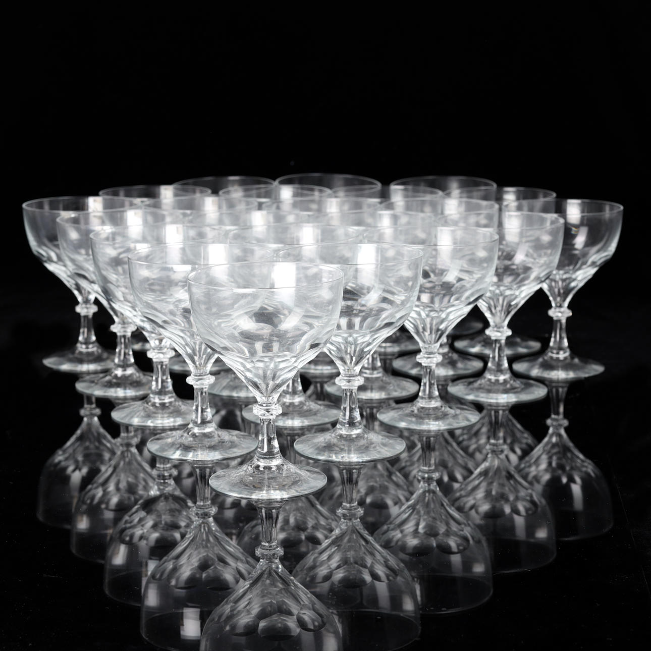 EDWARD HALD. Vinglas, 23 st, "Rococo", Sandvik.