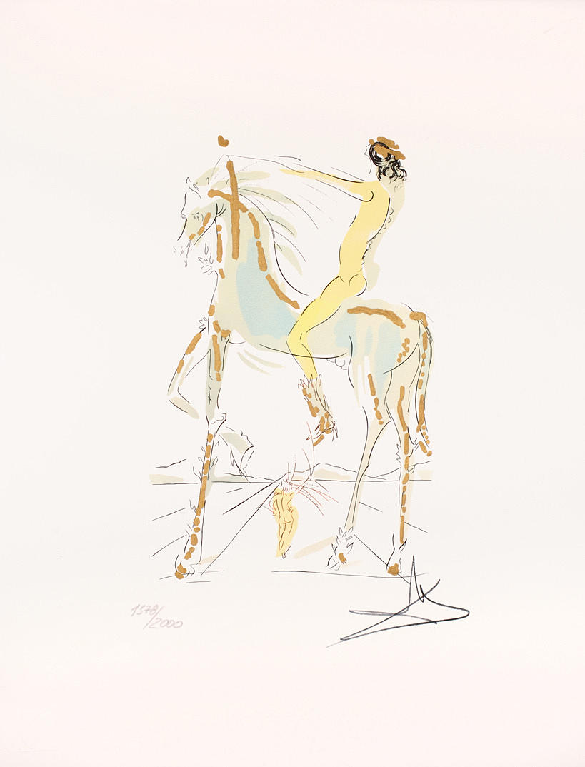 SALVADOR DALI. EFTER. ”Älskaren är vacker som en flock hästar.”.