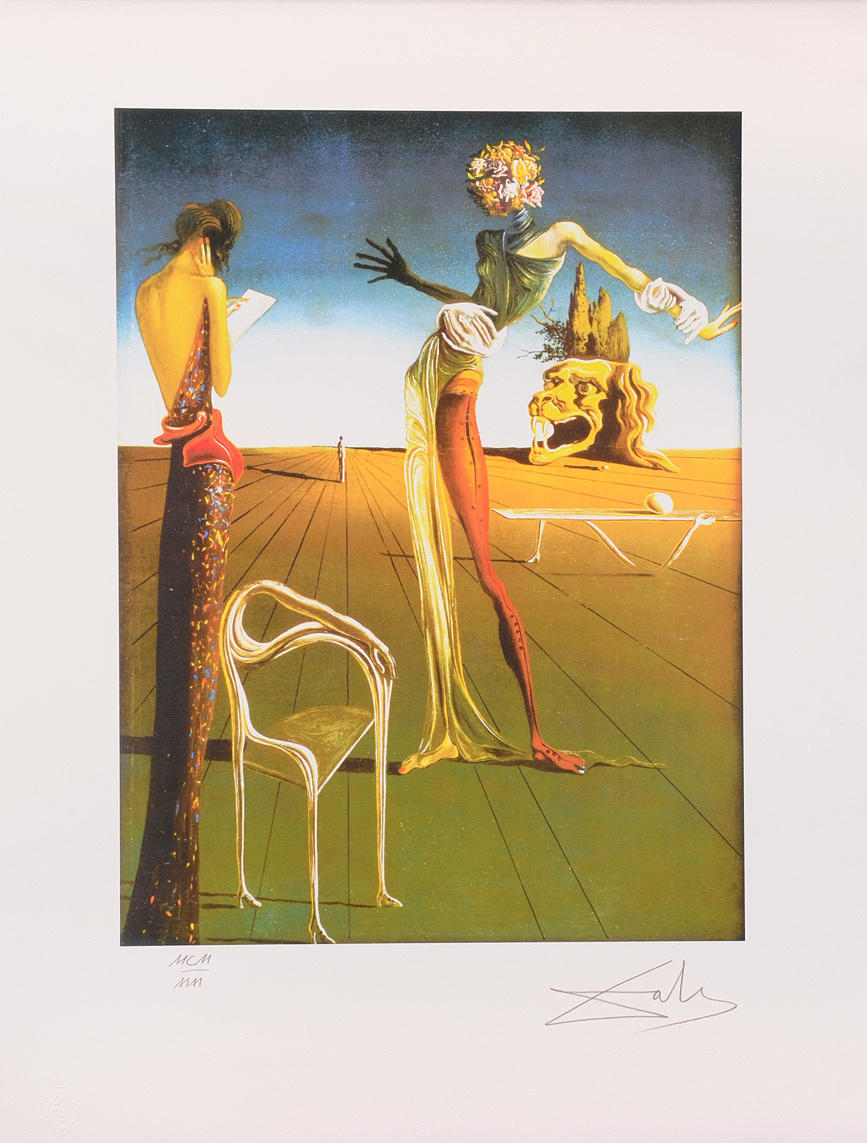 SALVADOR DALI. EFTER. ”Kvinna med chef för rosor.”.