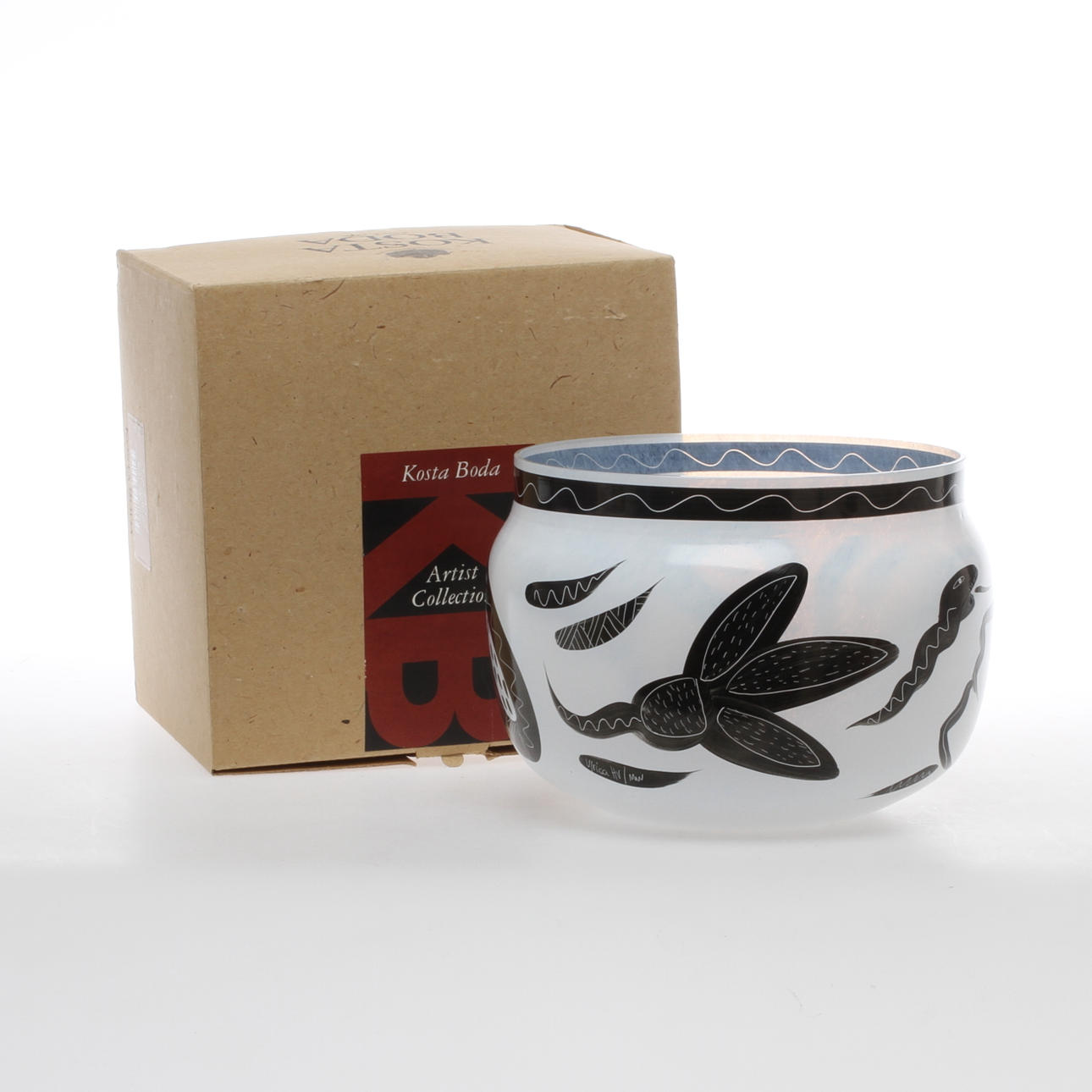 SKÅL, glas, "Caramba", Ulrica Hydman-Vallien, Kosta Boda.