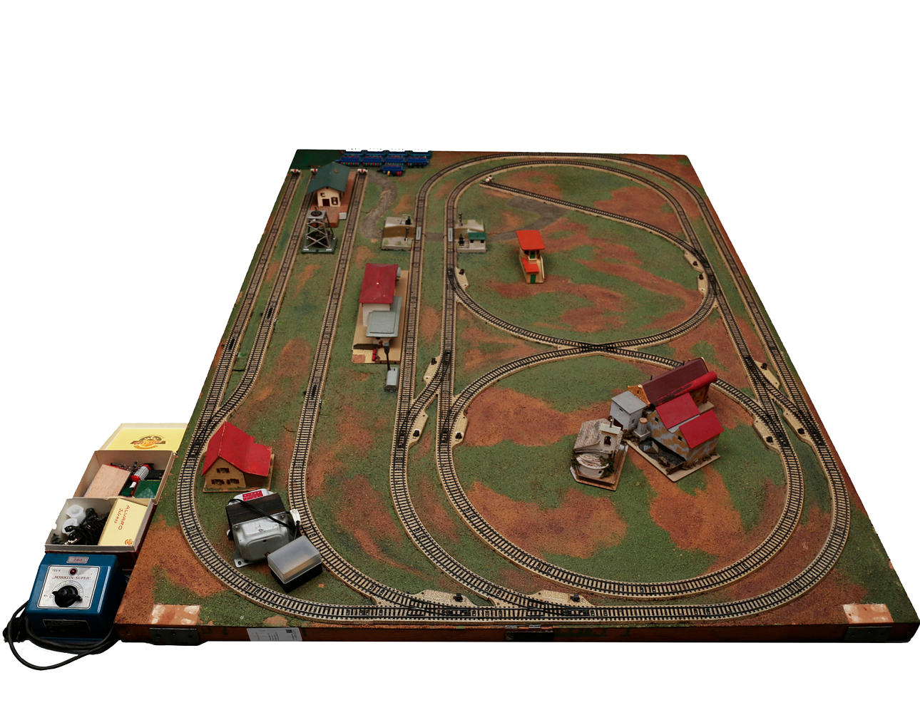 Train model with wagons and Marklin engine.