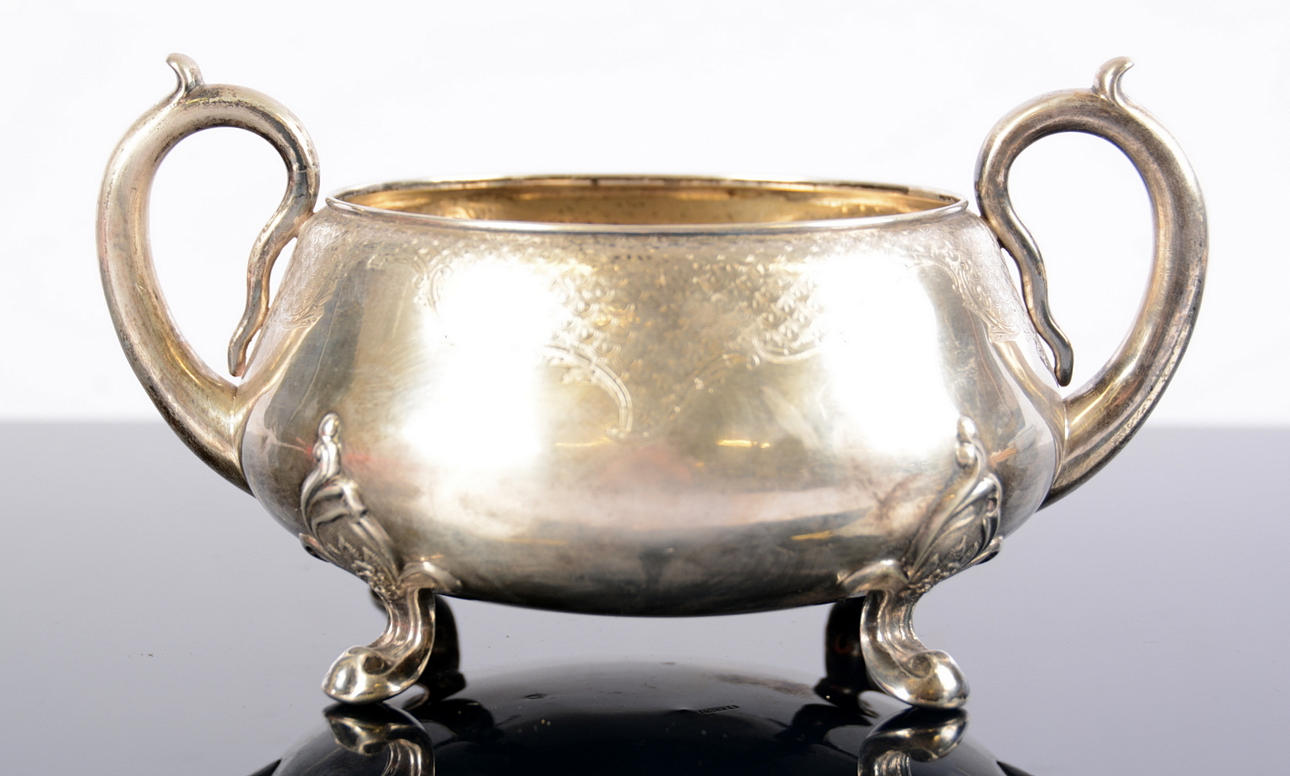 SOCKERSKÅL, silver, Peter Hertz, Köpenhamn.