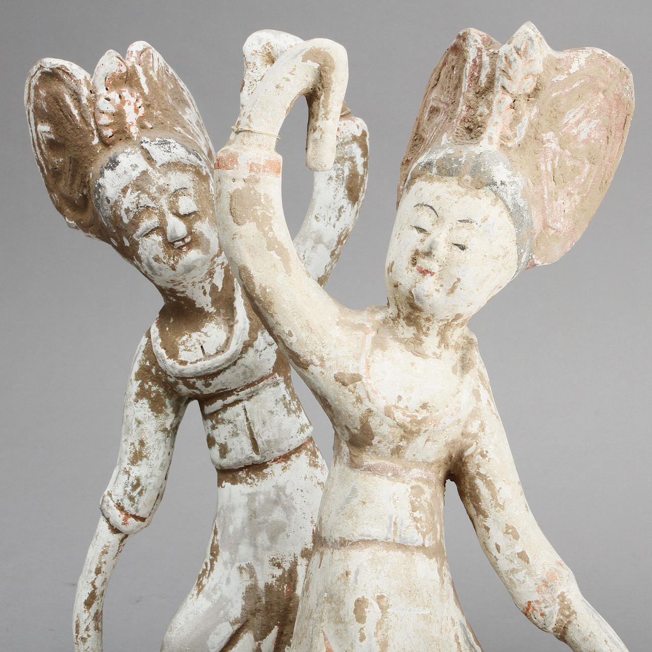 FIGURINER, 2 st, lergods, Kina.