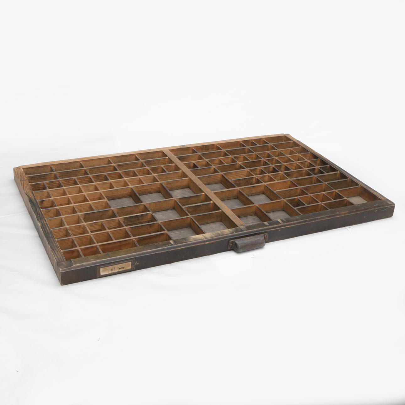Box, wooden, originally used for typesetting in book printing ...