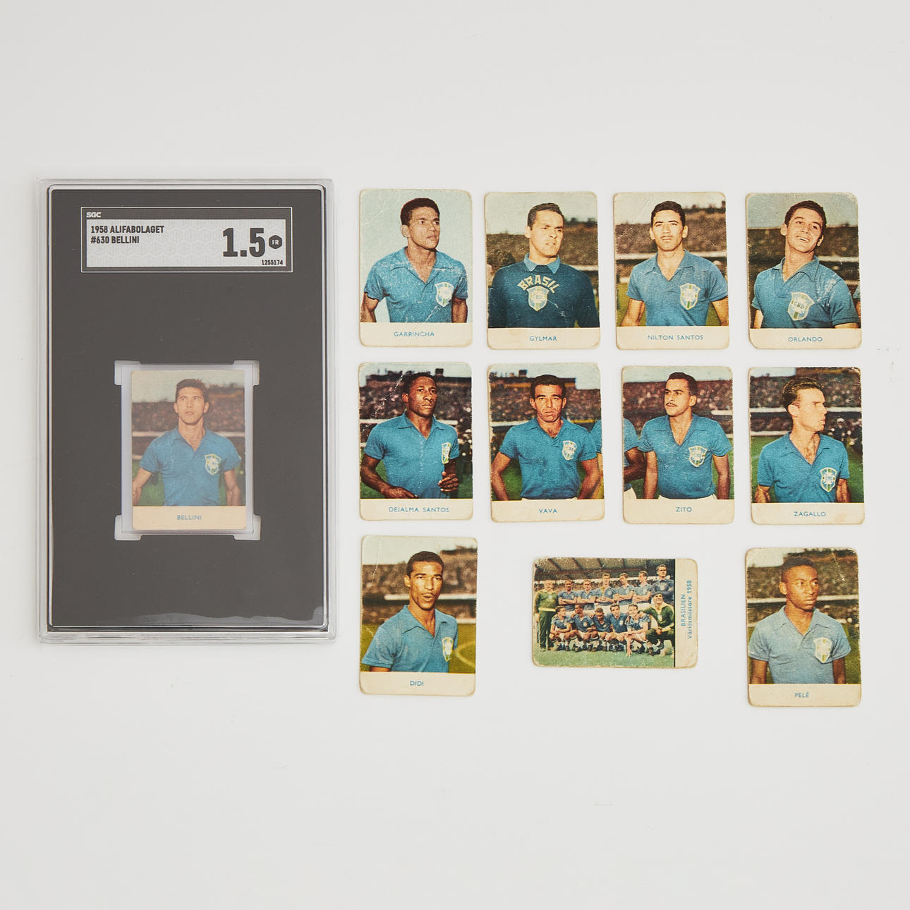ALPHA IMAGES, PELÉ with full team (including Garrincha and more), World Cup, 1958. Alifabolaget.