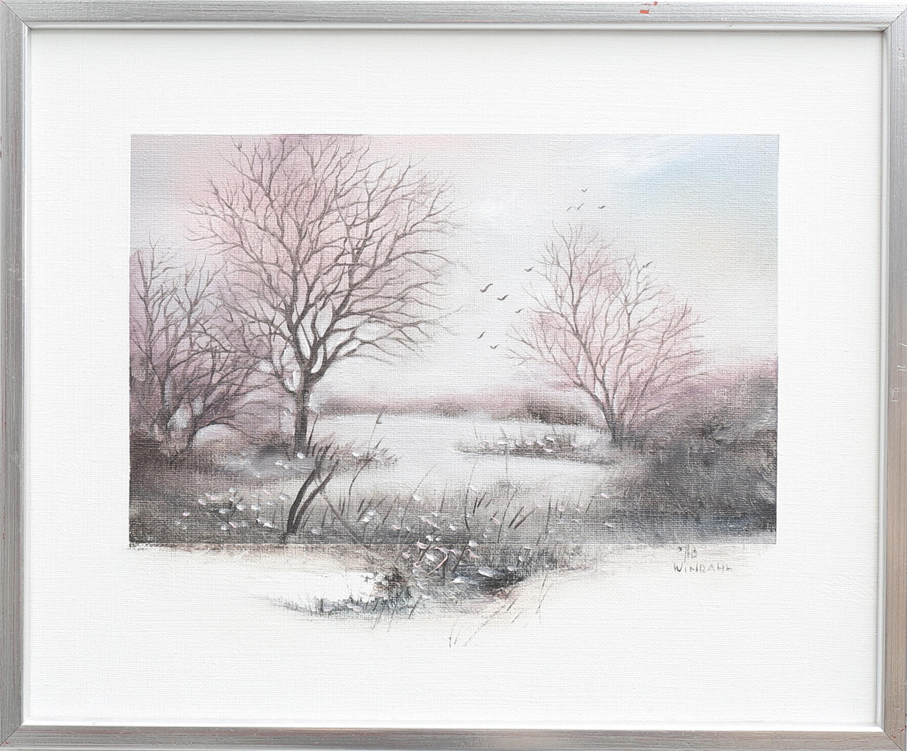 STEFAN WINDAHL. "Frostig morgon". Olja på duk, signerad.