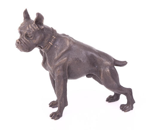 FIGURIN, brons, hund.