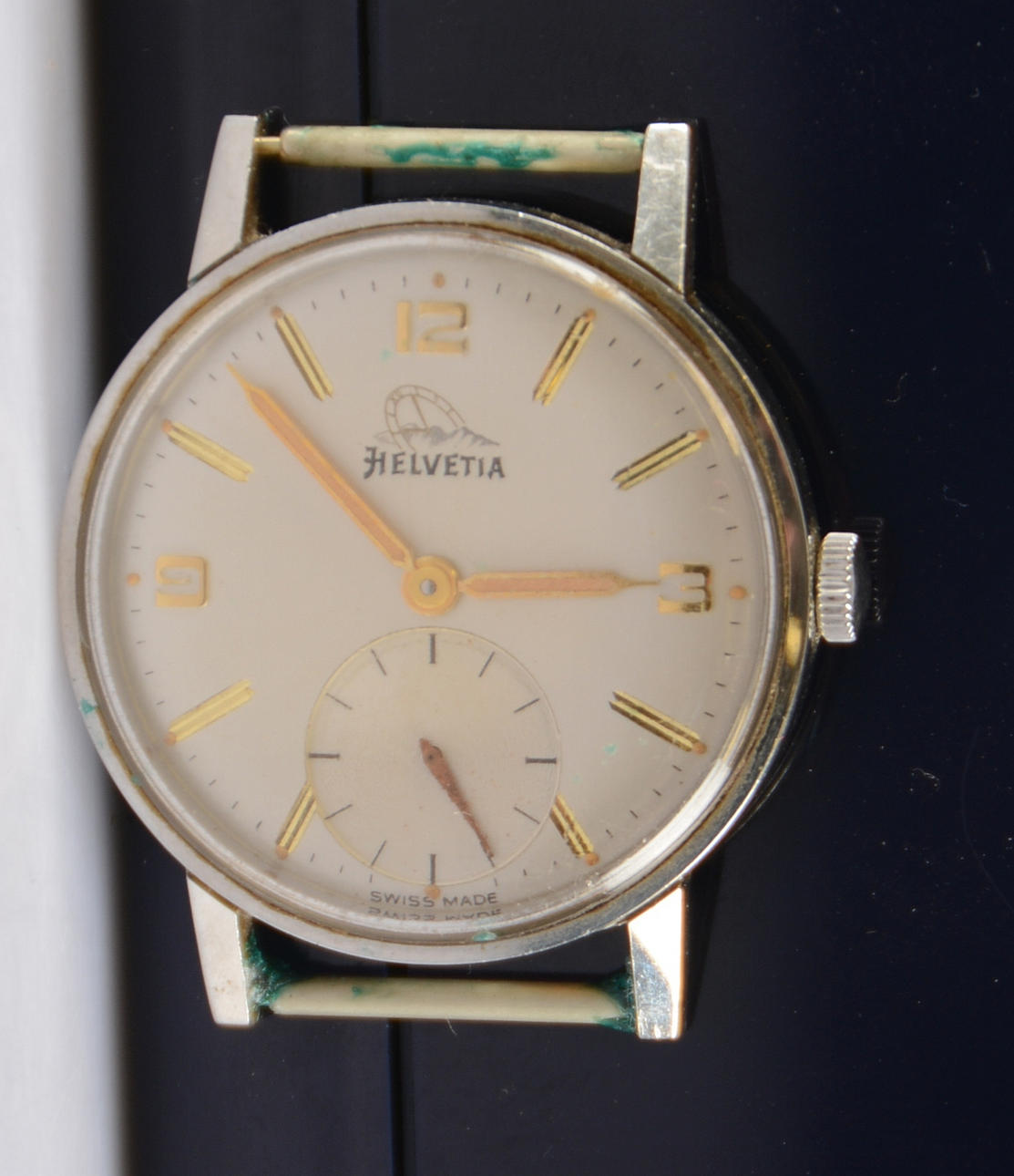 HERRARMBANDSUR, Helvetia, stål, manuell.