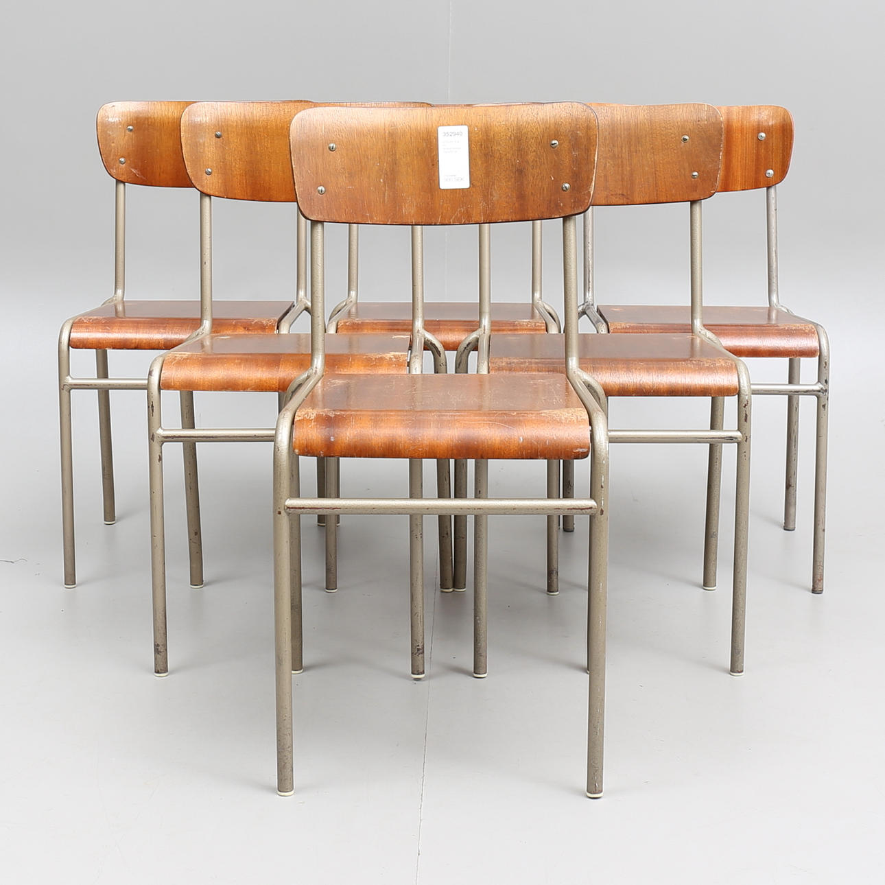 STOLAR, 6 st, Åry Fanérprodukter, 1950/60-tal.