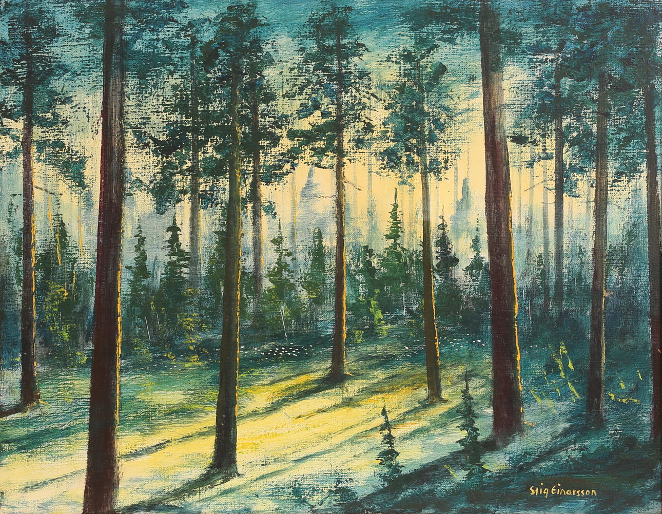 STIG EINARSSON. Olja på duk, signerad.