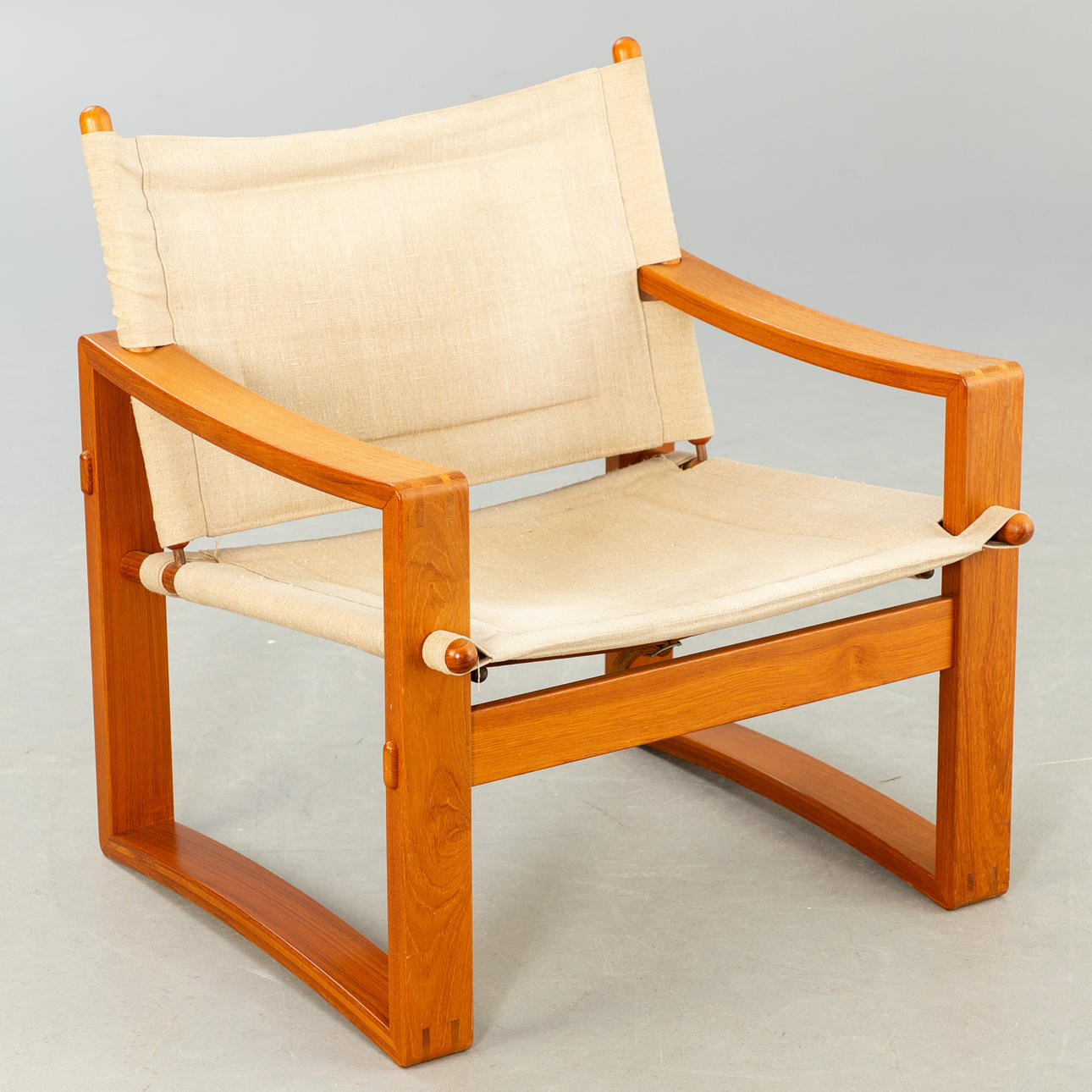 Lænestol, safaristol, Børge Jensen, Bernstorffsminde Møbelfabrik, Danmark.