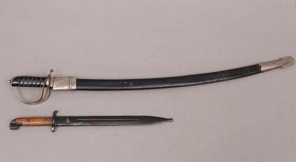 SABEL, Indien + BAJONETT, svenskt kavalleri, modell 1914.