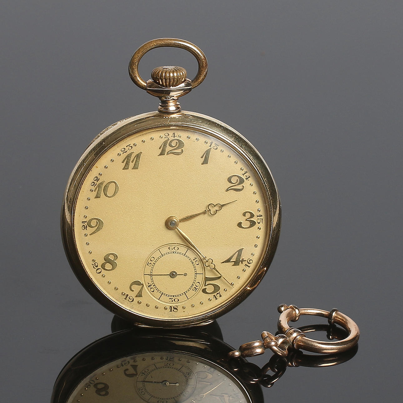 POCKET WATCH, 14K gold, 1930s.
