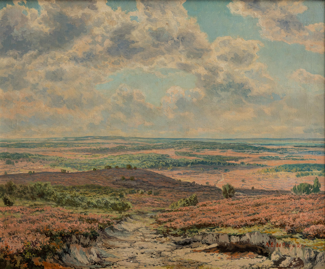 EUGEN DE BRUYCKER (1901-1981). Auf weiter Heide.