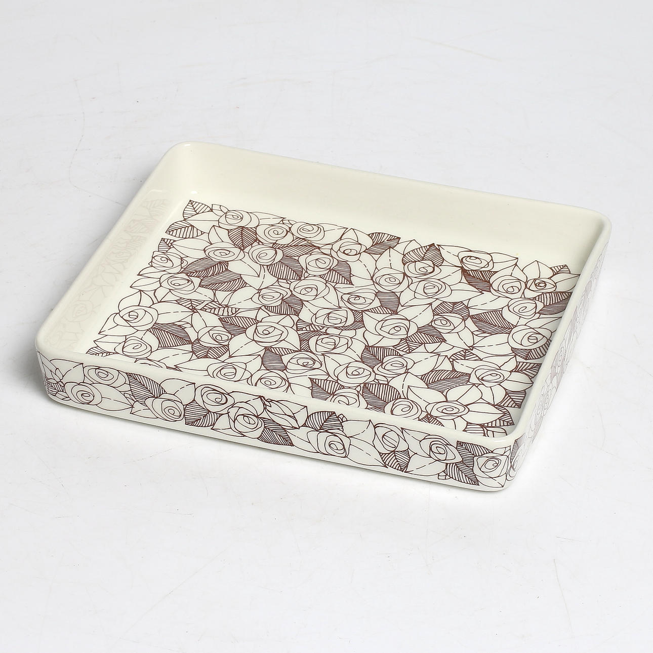 UPPLÄGGNINGSFAT, porslin, "Rosenfält", Stig Lindberg, Gustavsberg, 1900-talets mitt.