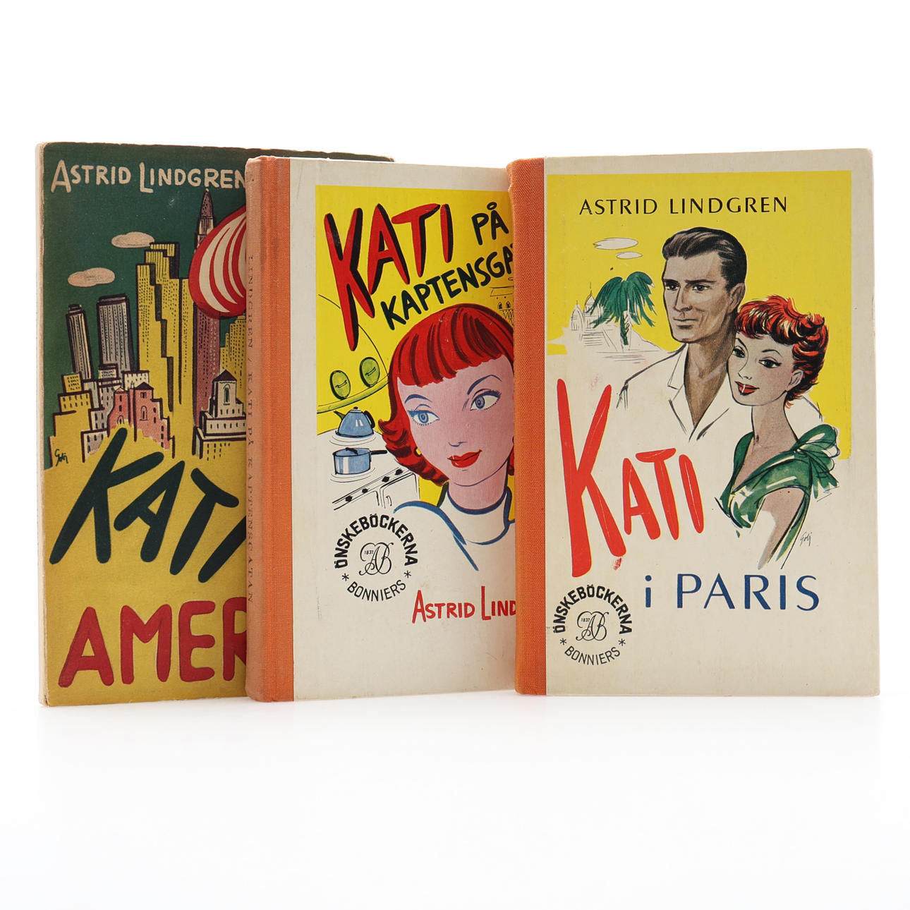 ASTRID LINDGREN. THREE BOOKS IN THE KATI SERIES - ALL IN THE FIRST EDITION. 