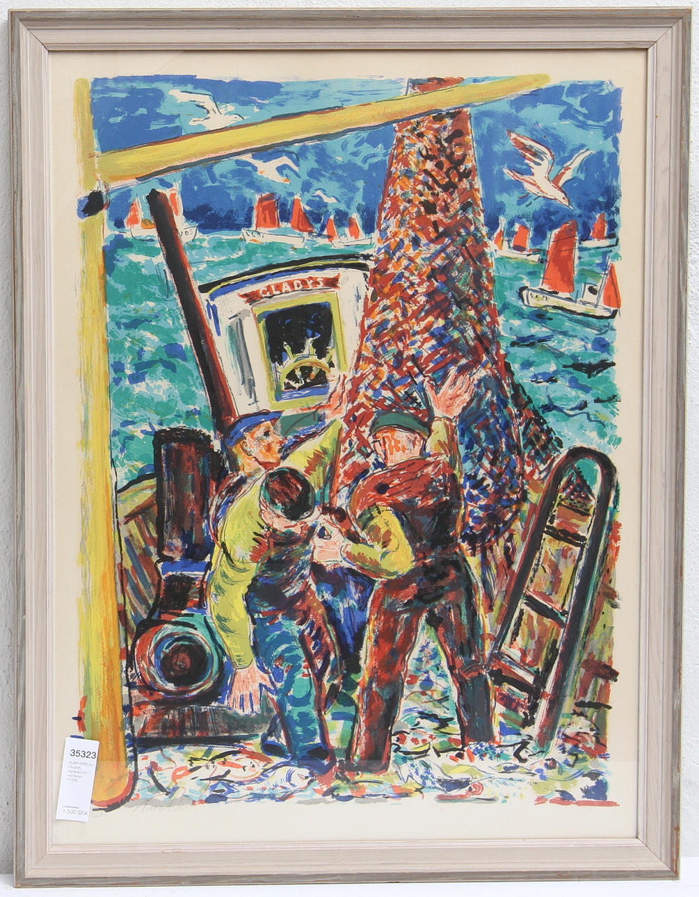 ALBIN AMELIN. Litografi, signerad och numrerad 17/260.