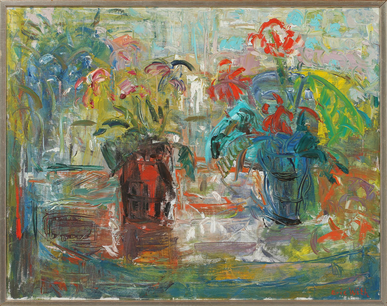 ERIC WITH. Stilleben, olja på duk, signerad.