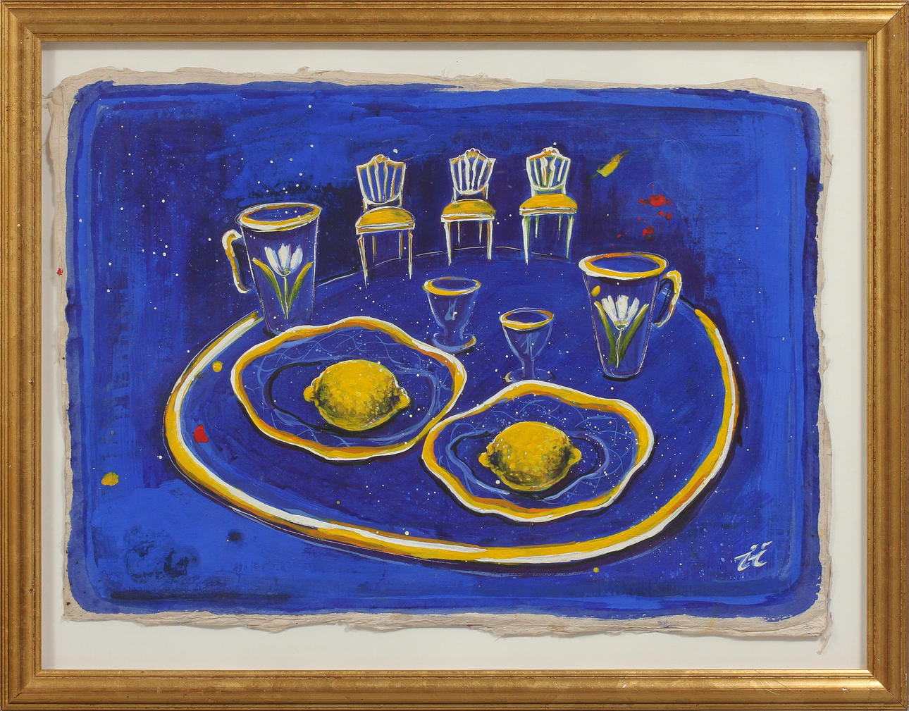 INGBRITT LAGERBERG. Gouache, signerad.