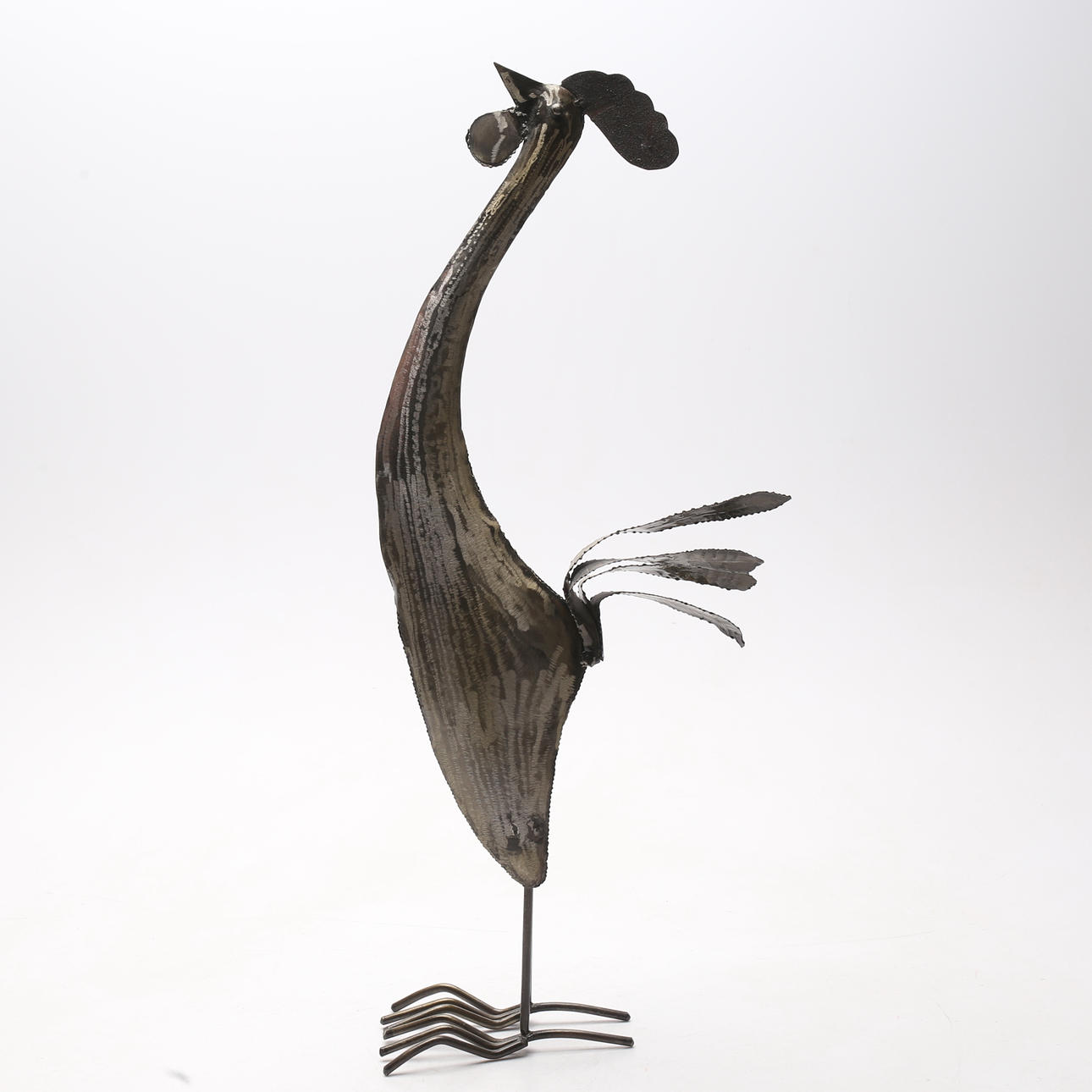 SKULPTUR, Blech, Hahn.