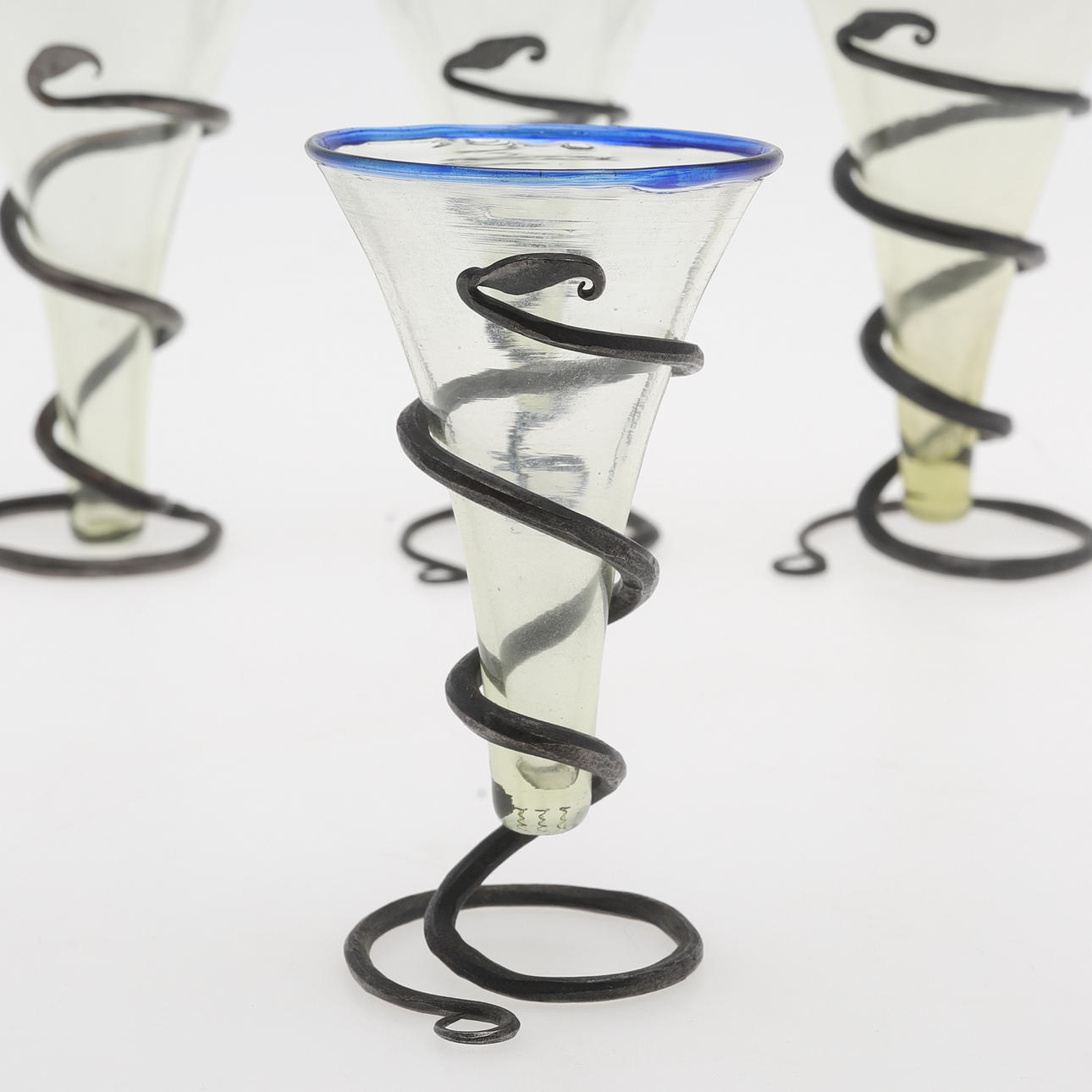 VIKING GLAS, 4 stk., glas & smedning.