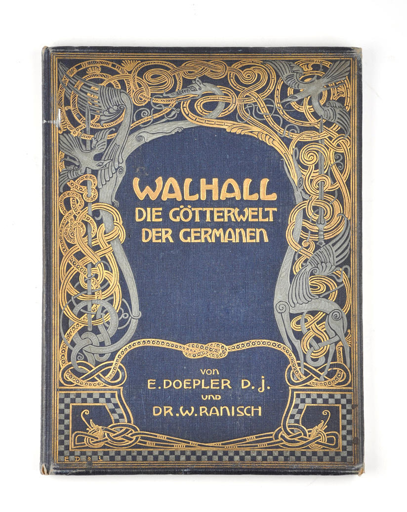 E. DOEPLER D. J. & DR. W. RANISCH. Valhalla, Gudarnas teutoniska värld. bok, volym legender, illustrerad.