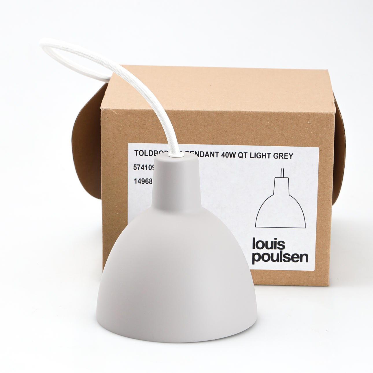 LOUIS POULSEN, A „Toldbod 120", Deckenlampe.