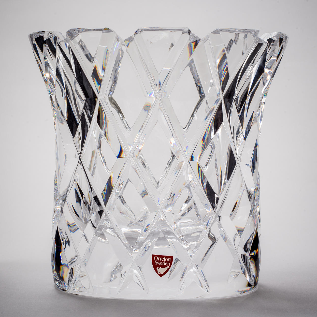 VAS, kristall, "Sofiero", Gunnar Cyren, Orrefors, signerad.