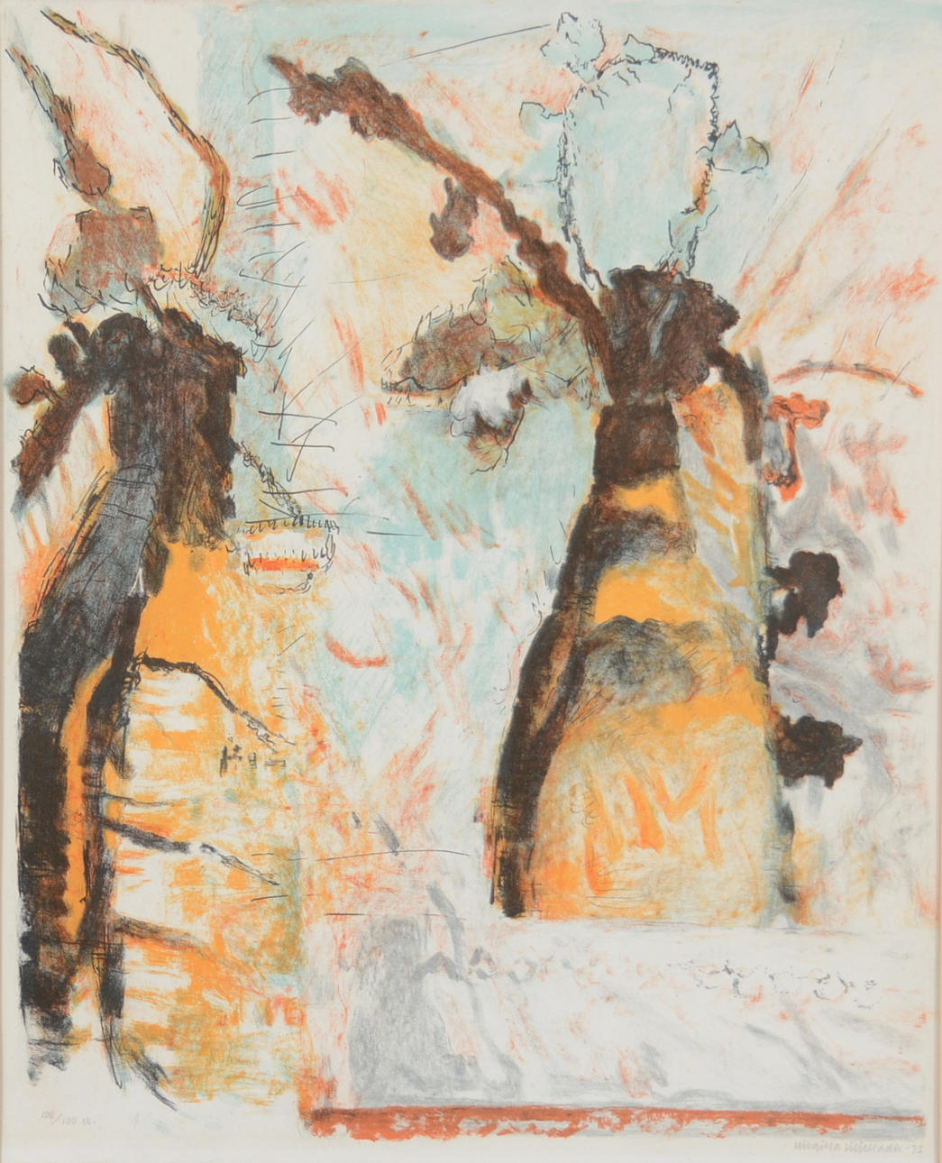 BIRGITTA LILJEBLADH. Färglitografi.