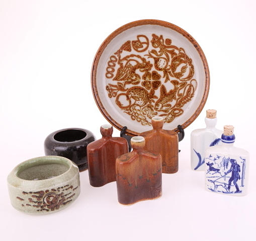 CARL HARRY STÅLHANE. KERAMIKFÖREMÅL, 8 st, CH Stålhane, Rörstrand.