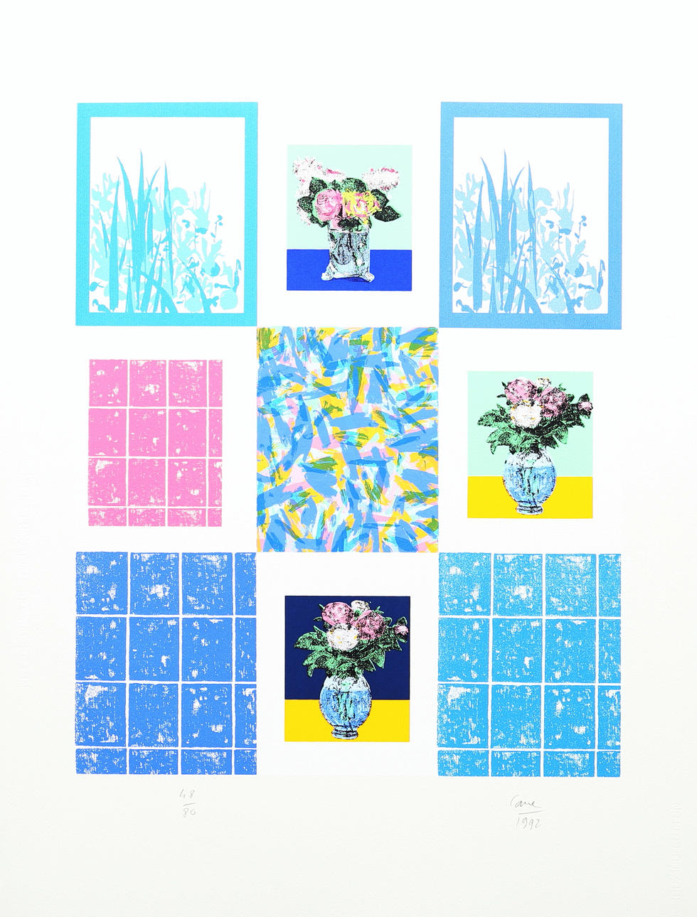 LOUIS CANE (FRANKRIKE FÖDD 1943). Composition, lithograph no 48/80, signed and dated 1992.