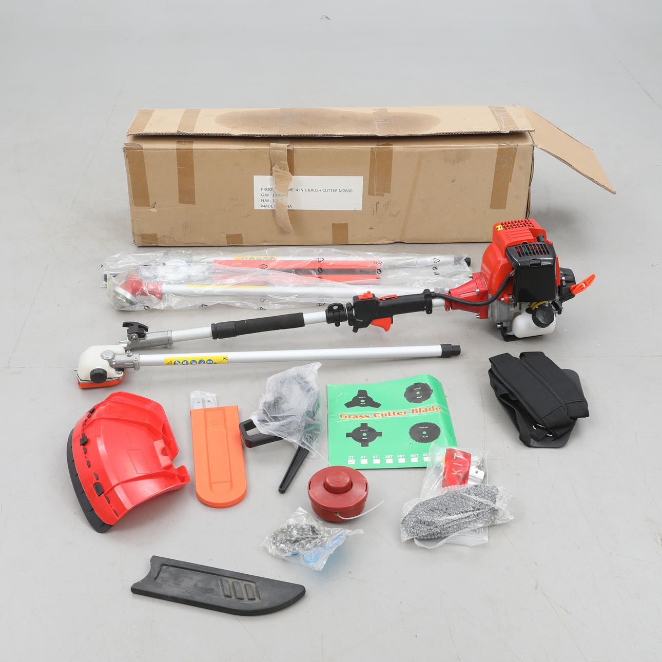 HACKSAW/HEDGE SHEARS/BRUSHSAW, combined, petrol.