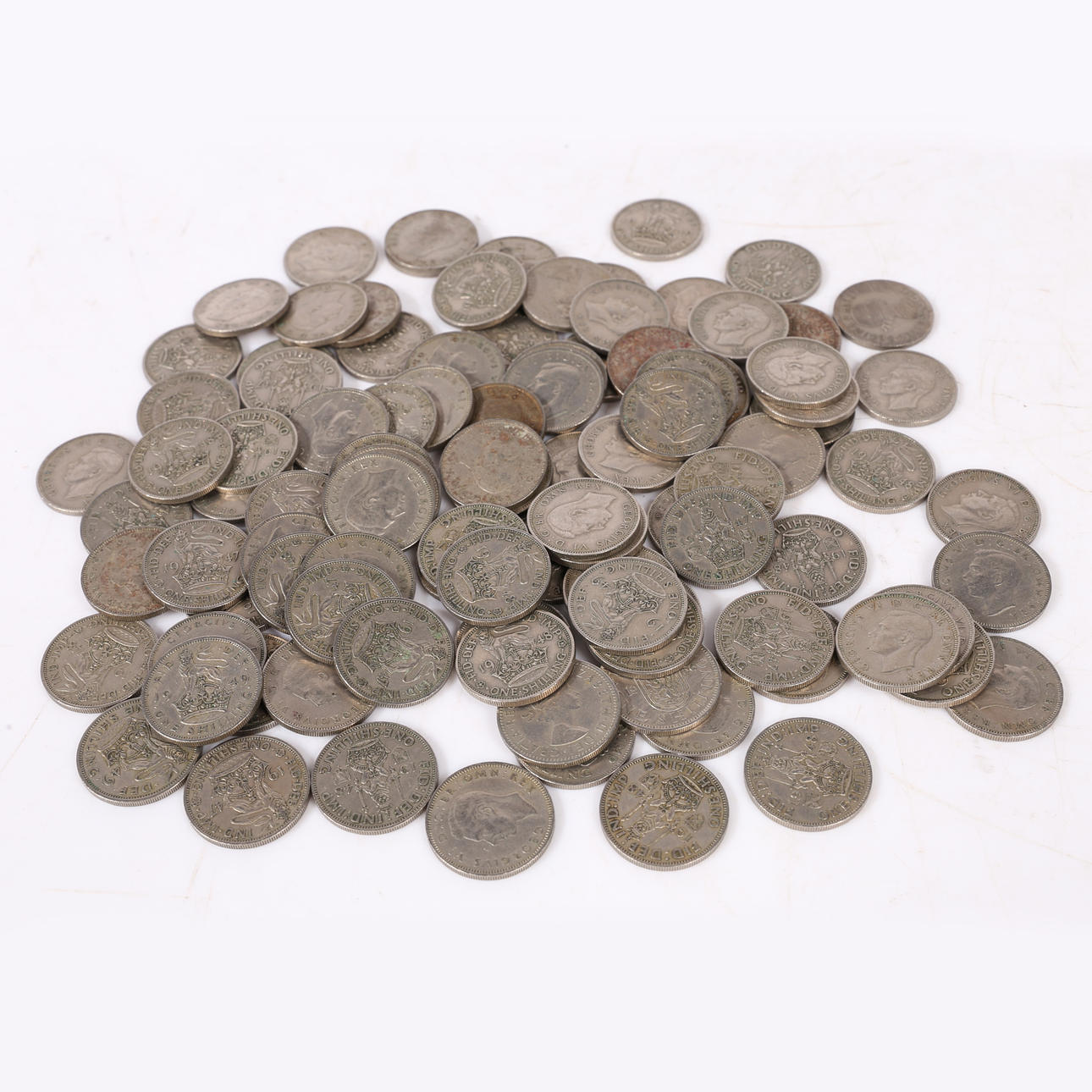 GEORGE VI, SAMLING AV EN SHILLING (ANTAL).