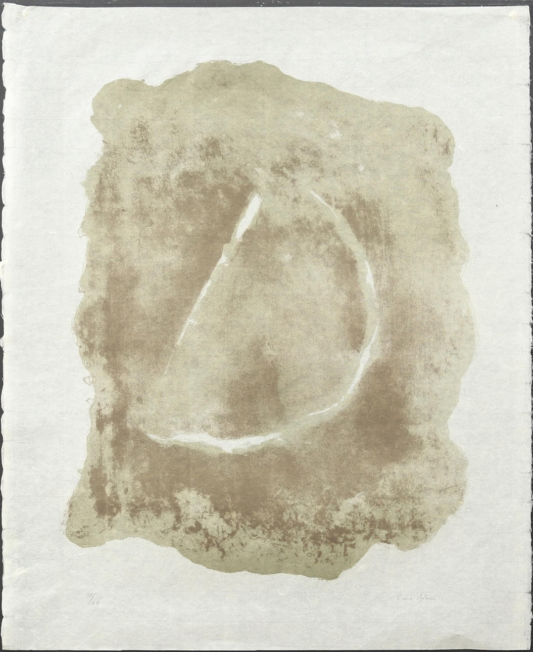 CURT ASKER. Composition, lithograph on rice paper no 78/89, signed.