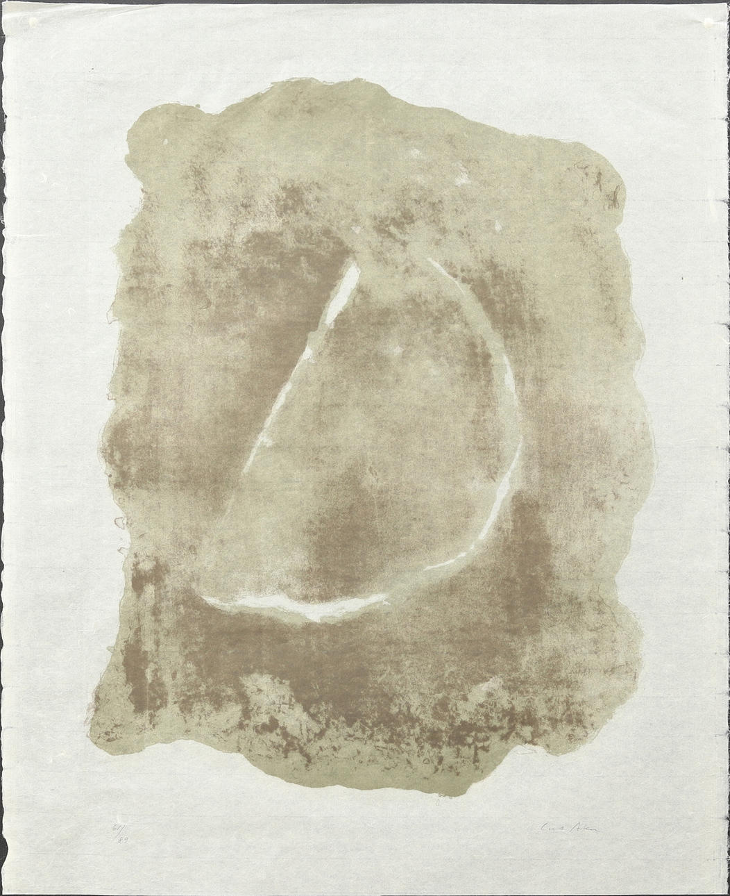 CURT ASKER. Composition, lithograph on rice paper no. 61/89, signed.