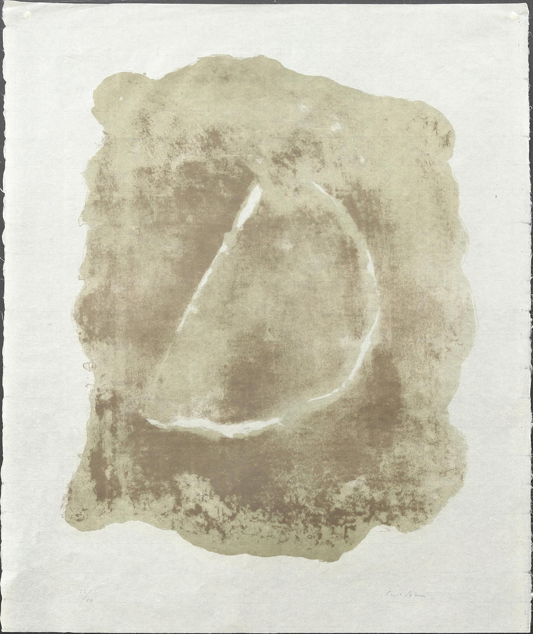 CURT ASKER. Composition, lithograph on rice paper no 62/89, signed.