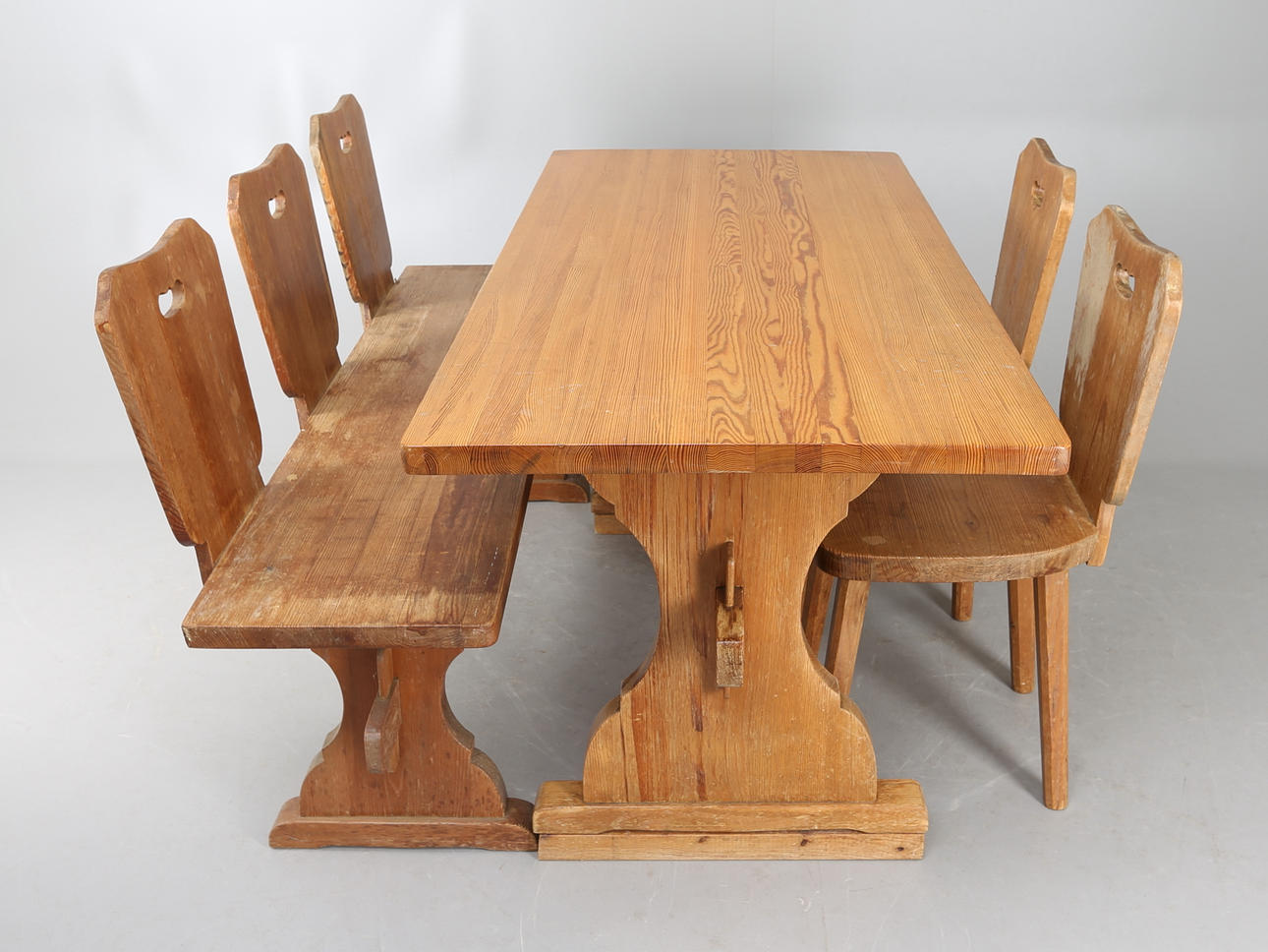 MATGRUPP, 4 delar, furu, 1900-tal.