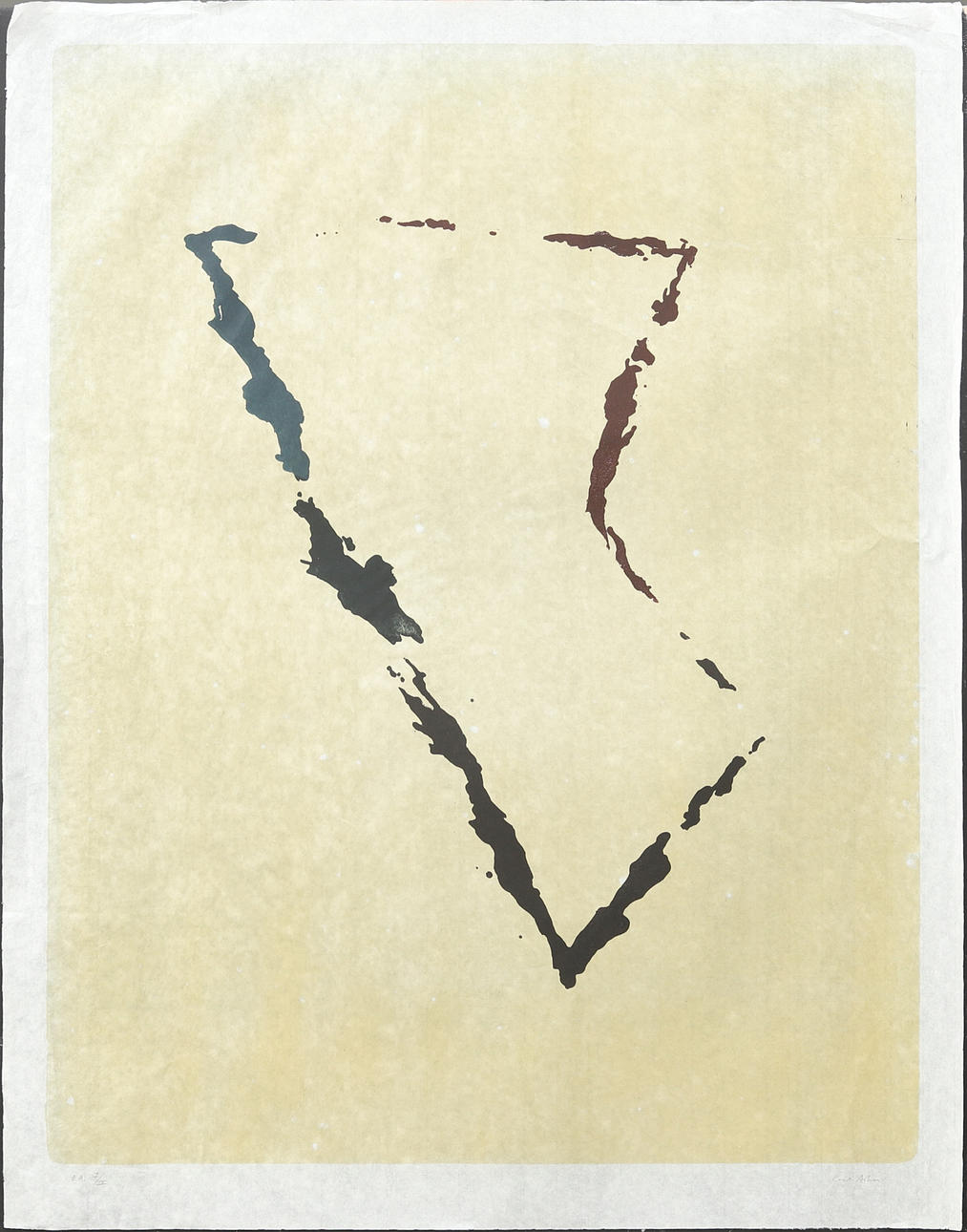 CURT ASKER. Composition, lithograph on rice paper no EA I/IX, signed.